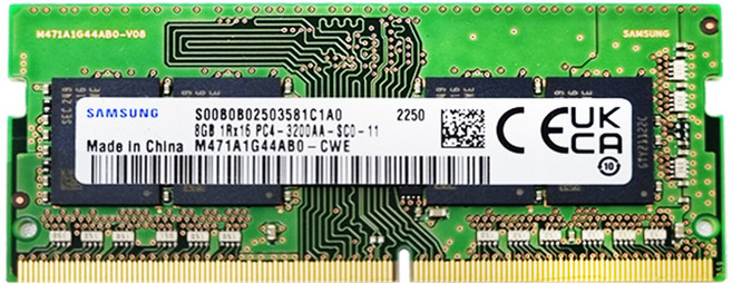 삼성 노트북 메모리 DDR4 8GB PC4-3200AA 25600, 1개