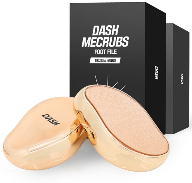 대쉬 매끄럽스 풋파일 발각질 제거기, 로즈 골드, 1개입, 2개