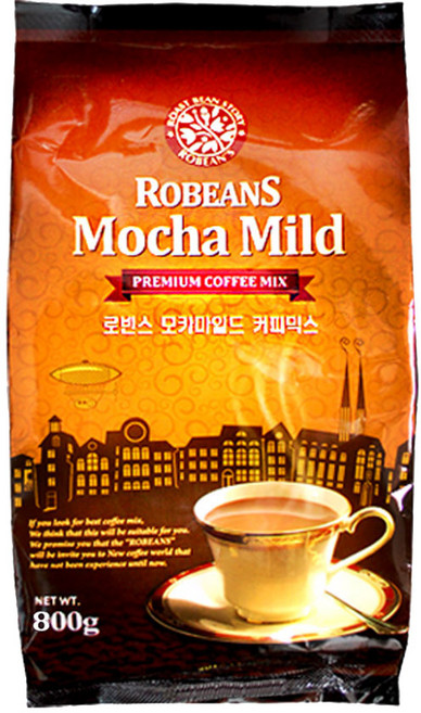 로빈스 모카마일드커피믹스 800g x 12봉(1박스) 커피믹스 자판기용커피믹스, 12개입, 1박스