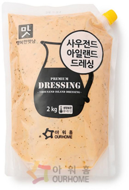 아워홈 행복한맛남 사우전드 아일랜드 드레싱, 2kg, 3개