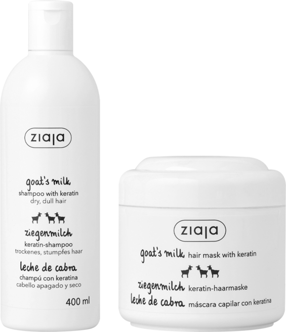 지아자 산양유 샴푸 400ml + 산양유 헤어팩 200ml 산양유 단백질 함유 손상모 복구 세트, 1개