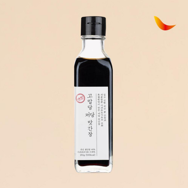 [1+1] 고맙당 저당 맛간장 210g x 2개 국산콩100% 당을줄인 알룰로스 만능간장