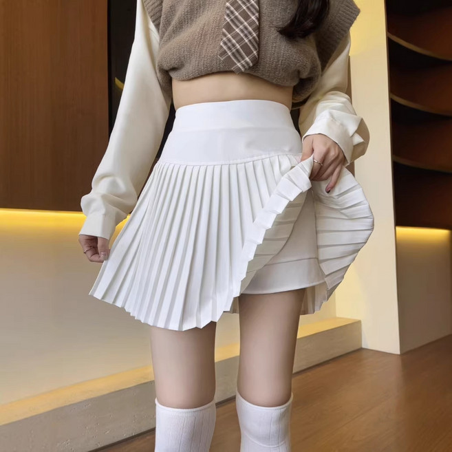 細褶百褶裙 高腰顯瘦A字裙 春夏新款/冬款加厚