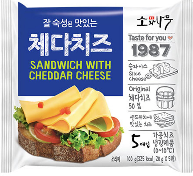 동원 소와나무 체다치즈 100g(20g x 5매), 100g, 1개