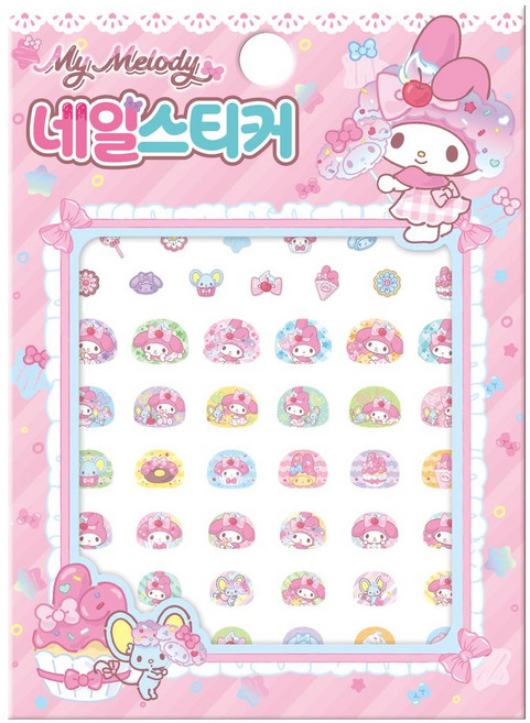 산리오캐릭터즈 마이멜로디 네일스티커 스낵&스윗, 아이누리