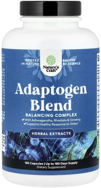 귀한영양제입니다 Nature's Craft 아답토젠 혼합물 캡슐 180정 곧 다나가요, 1개 - 쿠팡