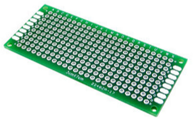 PCB 만능기판 양면 1.6T 간격 2.54mm, 3x7, 1개