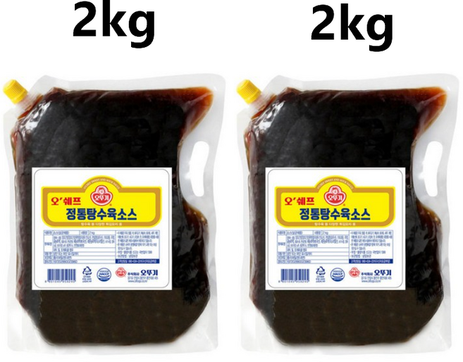 오뚜기 정통 탕수육소스 2kg, 4kg, 5개