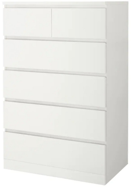 이케아 무료조립 MALM 말름 6칸 서랍장 80x123cm - 서울및 수도권일부지역(지방배송불가), 화이트(서울및수도권일부만주문가능)