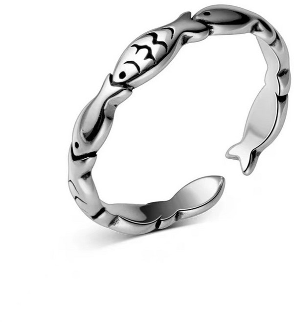 에이셉트 실버 925 물고기 은 반지