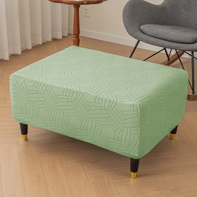 직사각형 자카드 스트레치 발받침 커버 범용 스텝 내구성이 뛰어난 가구 보호대 슬립 6 크기, 06 S, 06 green, 1개