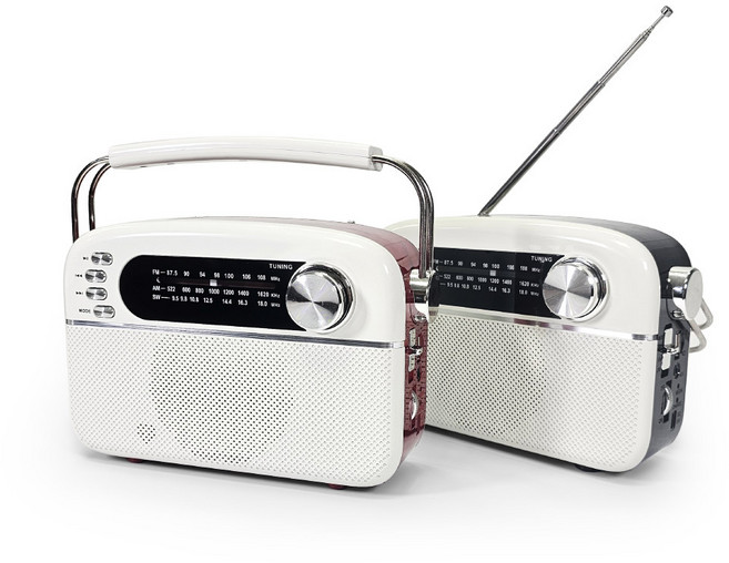 코비 블루투스 효도라디오 스피커 미니 휴대용 소형 주방용 캠핑 mp3 AP290, 레드