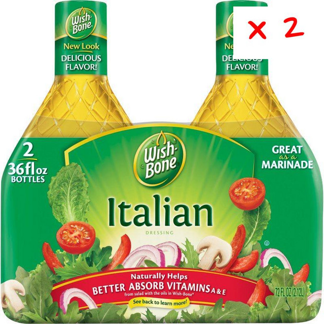 위시본 이탈리안 드레싱, 2개, 2.12L