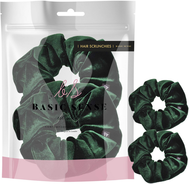 베이직센스 벨벳 빅 볼륨 스크런치 2P