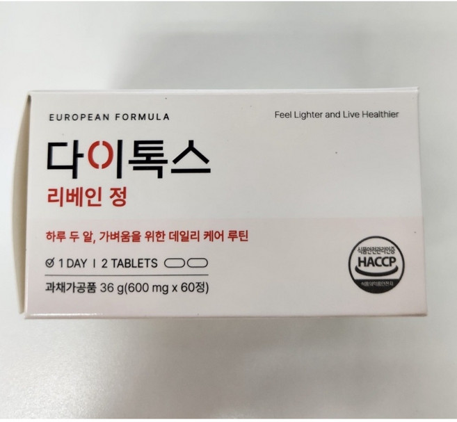 [약국 입점] 다이톡스 리베인정 붓기 특허 라인관리 효과빠른 브로멜라인 칼륨 밸런스, 1개, 60정