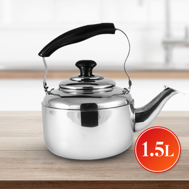 소리나는 스텐 스테인리스 스텐 주전자 물 끓이는 미니 소형 1.5L, 본품, 1개