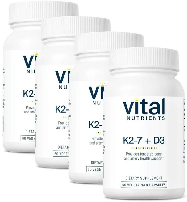 바이탈 뉴트리언츠 비타민D3 2000IU + K2-7 캡슐 Vital Nutrients Vitamin D3 + K2, 4개, 60정 - 쿠팡