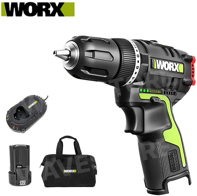 웍스 12V 충전 해머드릴 함마드릴 드라이버 WU131X 전동공구, 1개, 1배터리