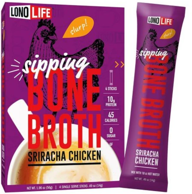 닭고기 수프 해외 요리 육수 팩 로노라이프 스리라차 치킨 국물 파우더 믹스 | 단백질 10g 콜라겐 풍부 케토 팔레오 친화적 재료 휴대용 스틱 4인분, 1.9 Ounce (Pack of 1) - 쿠팡