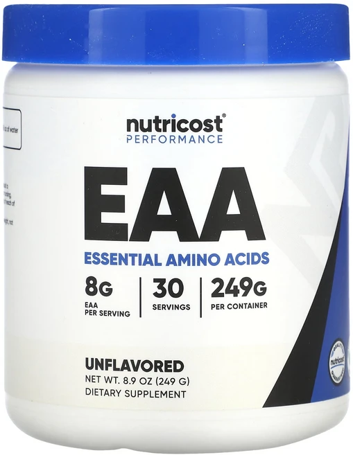 Nutricost 운동 능력 EAA 무맛 249g(8.9oz), Nutricost운동능력EAA무맛249g89oz, 249g, 1개 - 쿠팡