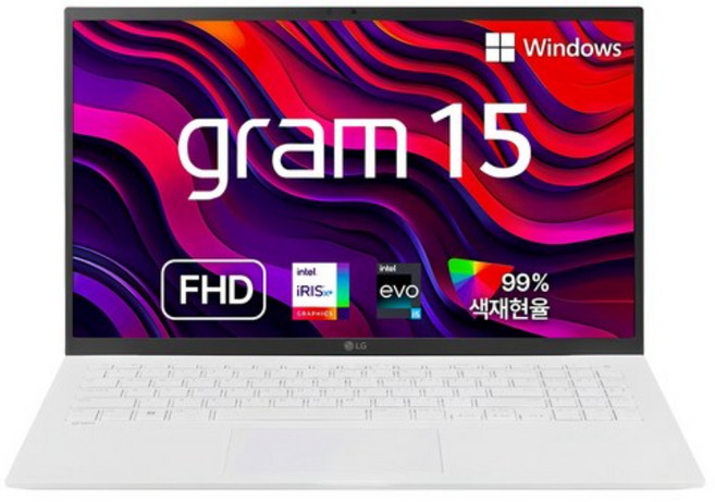 LG전자 2023 그램 15 코어i5 인텔 13세대, 스노우 화이트, 256GB, 16GB, WIN11 Home, 15Z90R-GA56K