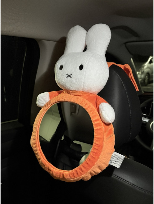 [당일배송] hybe 아기 캐릭터 인형 카시트거울 뒤보기거울, 1개, 토끼