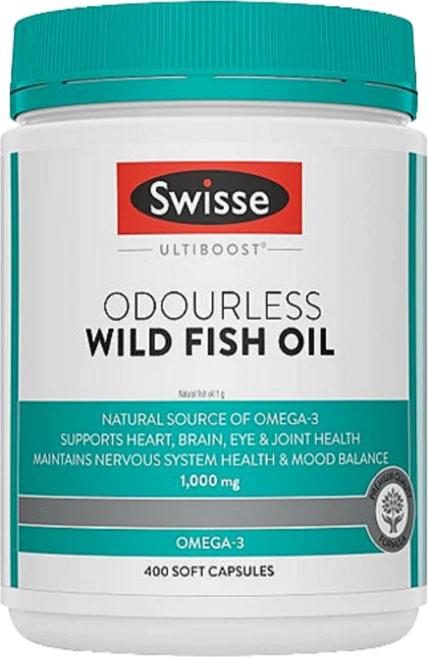 [대용량] 스위스 호주 무취 와일드 피쉬오일 Swisse Ultiboost Odourless Wild Fish Oil Capsules, 400정, 1개 - 쿠팡