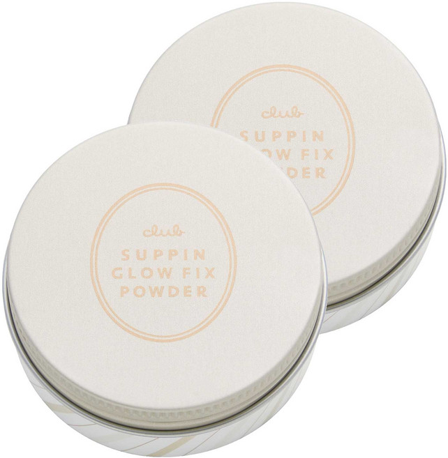 클럽 슷핀 글로우 픽스 파우더, 클리어, 2개