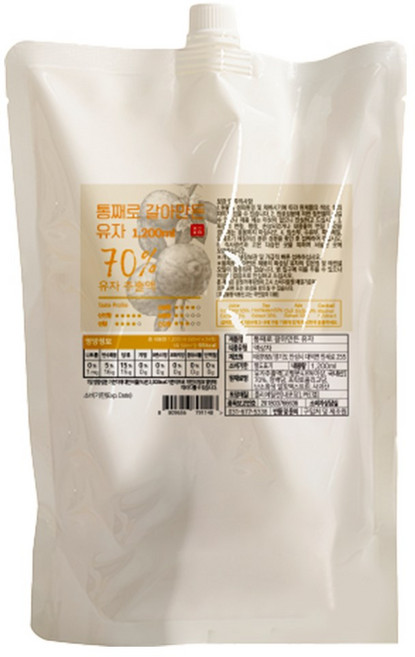 청숨 통째로 갈아만든 유자, 1.2L, 1개
