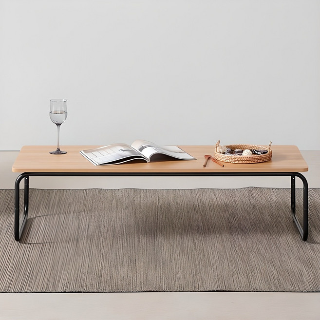 트레벨 좌식 커피 테이블 1200, 블랙