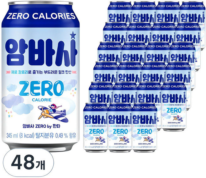 암바사 제로 by 환타, 345ml, 48개