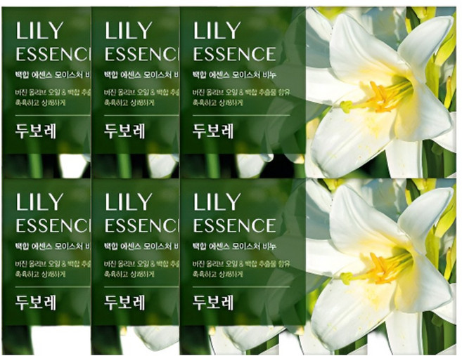 두보레 백합 에센스 모이스처 비누, 100g, 6개입