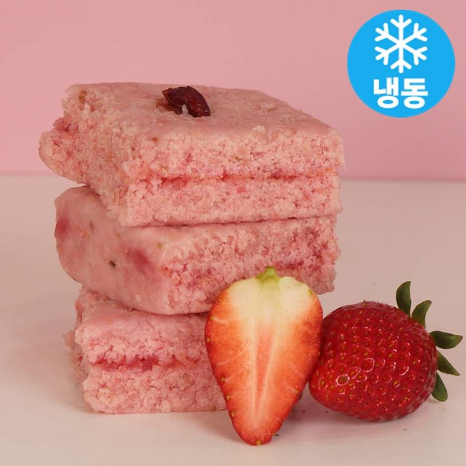 떡공방형제 딸기설기 개별포장 식사대용 냉동떡 딸기떡, 5개, 70g