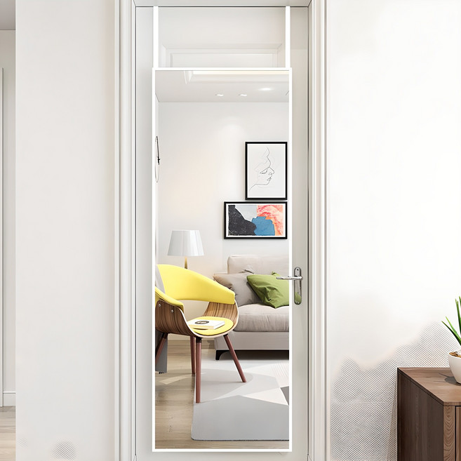 코끼리리빙 문걸이 전신거울, 화이트