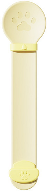 발바닥 캣스틱 짜개 스푼, 1개, 옐로우