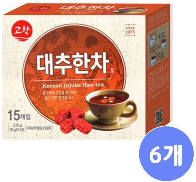 고향 대추한차, 6개, 15개입, 270g