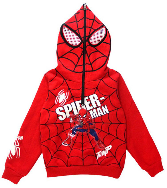 긴팔 마블정품 스파이더맨 불빛 후드티 상의 단품 히어로