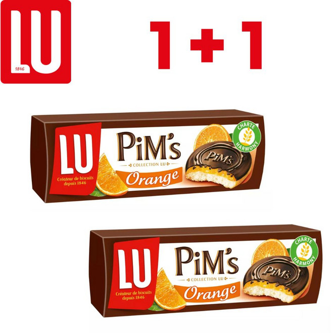 루 LU 프랑스비스킷 핌스 초콜렛 오렌지 비스킷, 2박스, 150g