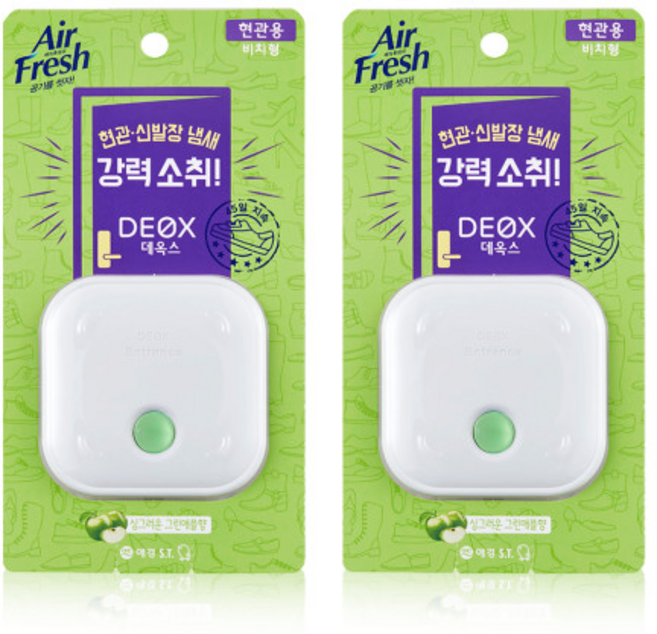 에어후레쉬 데옥스 현관용 2개 (그린애플향), 6ml, 그린애플향