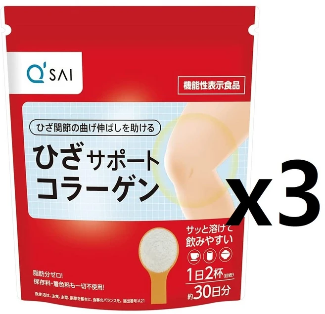 일본 큐사이 무릎 서포트 콜라겐 150그람 30일분 x3개 - 쿠팡