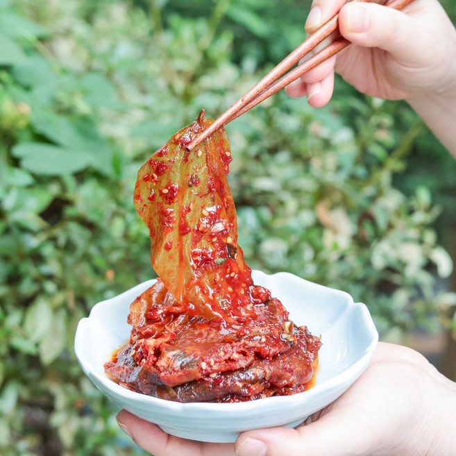 단풍 콩잎장아찌 삭힌 콩잎 양념무침 순창 장담아, 1개, 500g