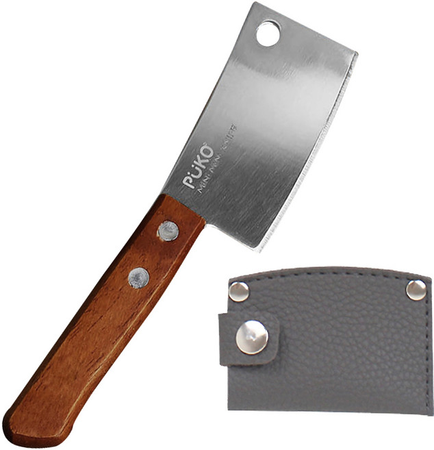 허니잼 미니 도끼칼 + 전용칼집 세트 캠핑 디저트 나이프 빵칼 파우치 식도 식칼 집들이선물, 1세트, 도끼칼+다크그레이