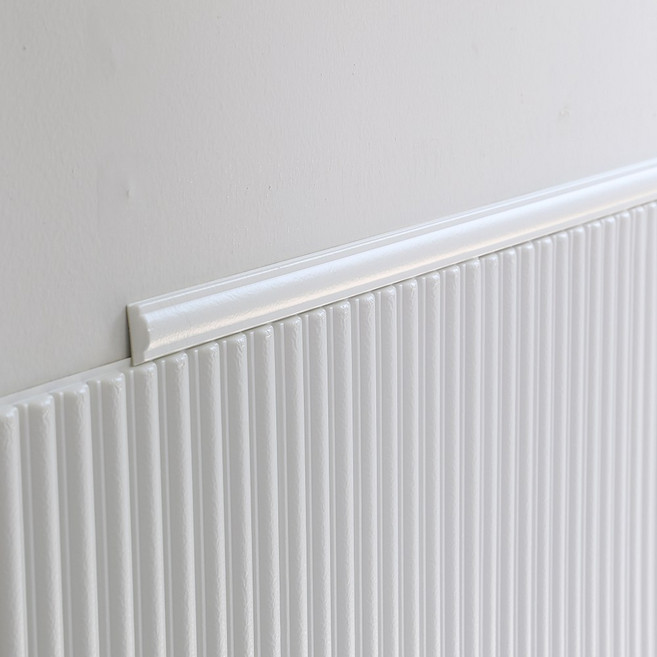 접착식 몰딩 리폼 템바보드 템파 시트지 보온단열 아파트 주택, 반달민자, 화이트