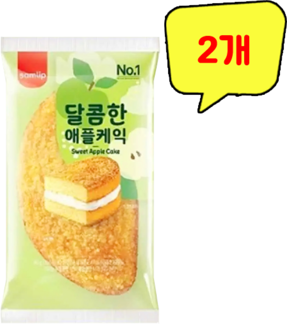삼립 달콤한 애플케익, 2개, 90g
