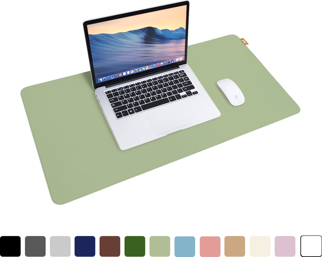 도일 가죽 마우스장패드 대형 키보드매트, 올리브그린