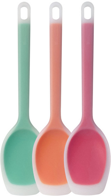 [백화점 입점 브랜드] am 실리콘 투톤 볶음스푼 스탠드 알뜰주걱 이유식 조리도구 13800, 1개, 레드 13800