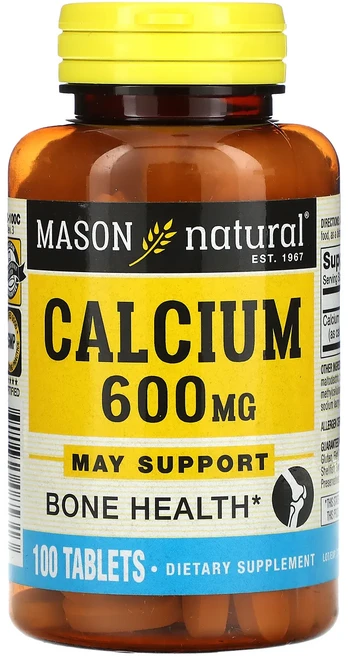 Mason Natural 칼슘 600mg 100정, 1개 - 쿠팡