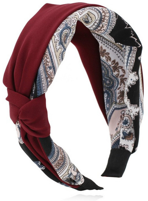 수스다 페이즐리 헤어밴드 반다나 머리끈 헤어끈