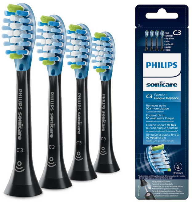 필립스 HX904433 프리미엄 플라그 디펜스 칫솔모 4개, 기본, 1개