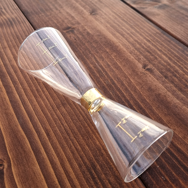 칵테일지거 유리지거 하이볼계량컵, 골드링_new, 1개